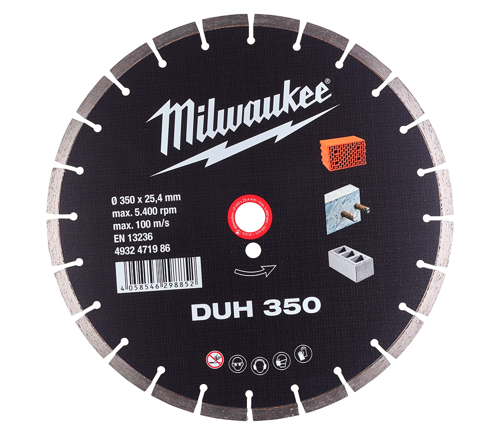 Алмазный отрезной диск MILWAUKEE HUDD350 MPP 350мм Сегментированный Бетон/Кирпич photo