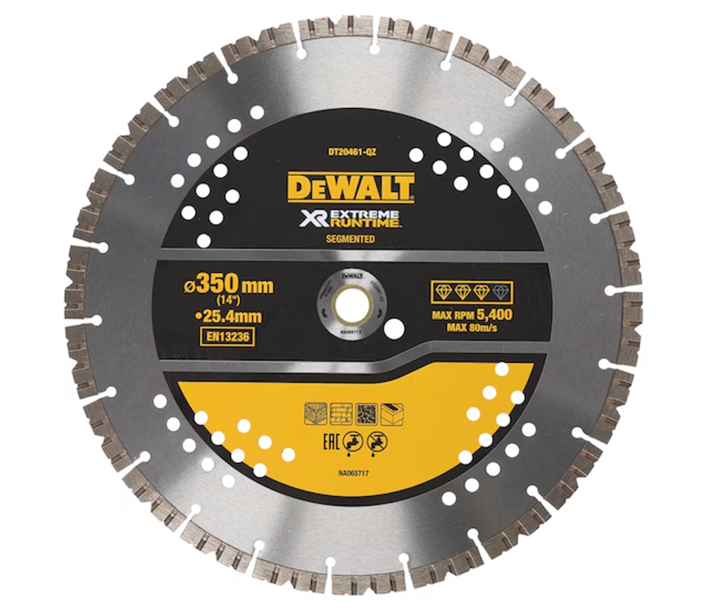 Алмазный отрезной диск DEWALT DT20461 350мм Сегментированный Бетон/Камень/Кирпич photo