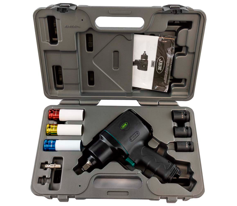 Set mașină de înșurubat cu impact pneumatică JBM-51207 1756Nm 7000rot/min photo