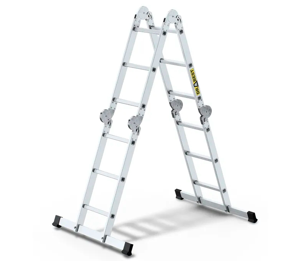 Лестница трансформер DRABEST DR-AL-DU-4X3-PRO+POD 3.45м 150kg photo 2