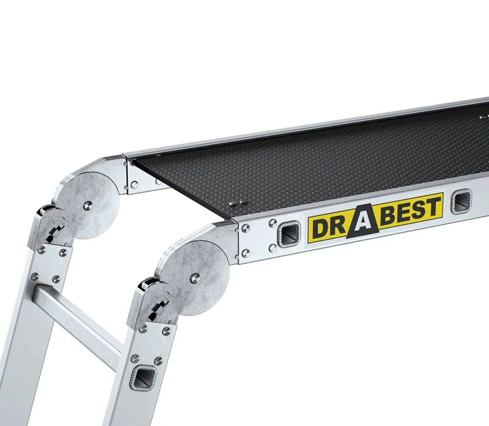 Лестница трансформер DRABEST DR-AL-DU-4X3-PRO+POD 3.45м 150kg photo 8