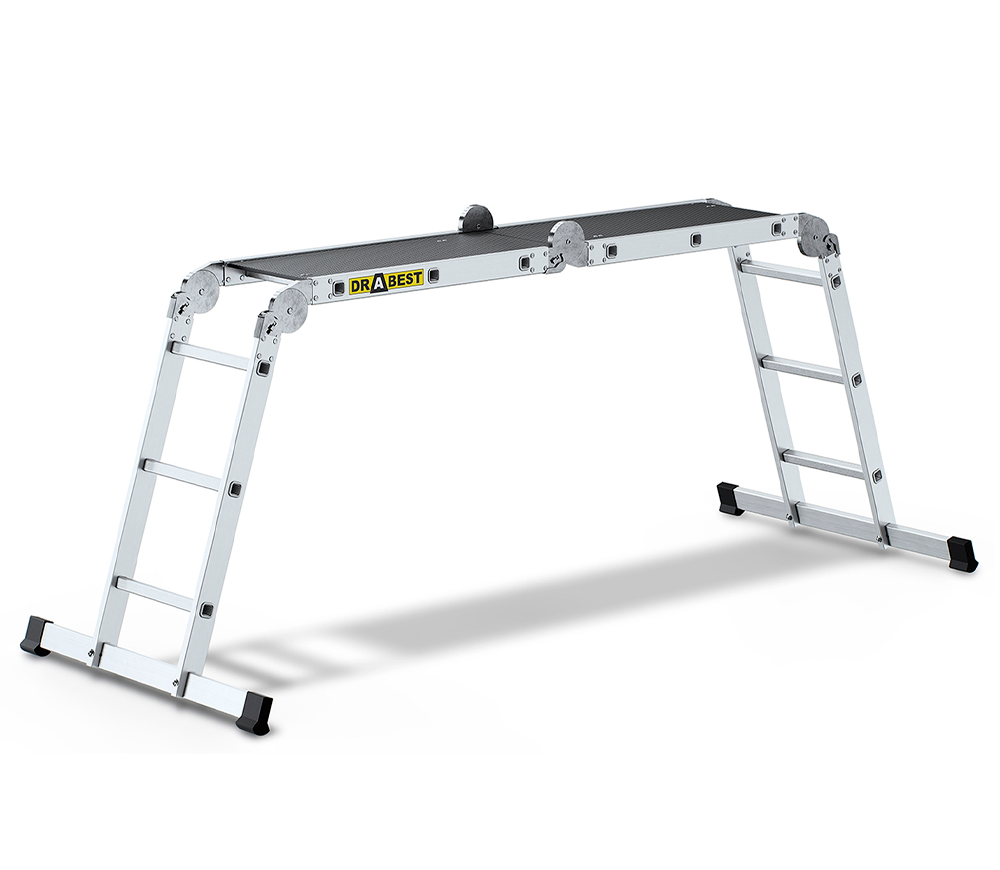 Лестница трансформер DRABEST DR-AL-DU-4X3-PRO+POD 3.45м 150kg photo