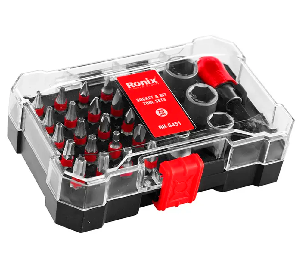 Набор 29 бит и головок RONIX RH-5451 SL/PH/PZ/Hex/Torx 25/65мм photo