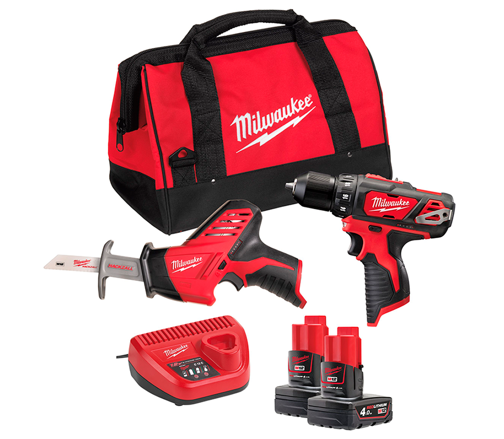 Набор аккумуляторных инструментов MILWAUKEE М12 ВPP2В-402В photo