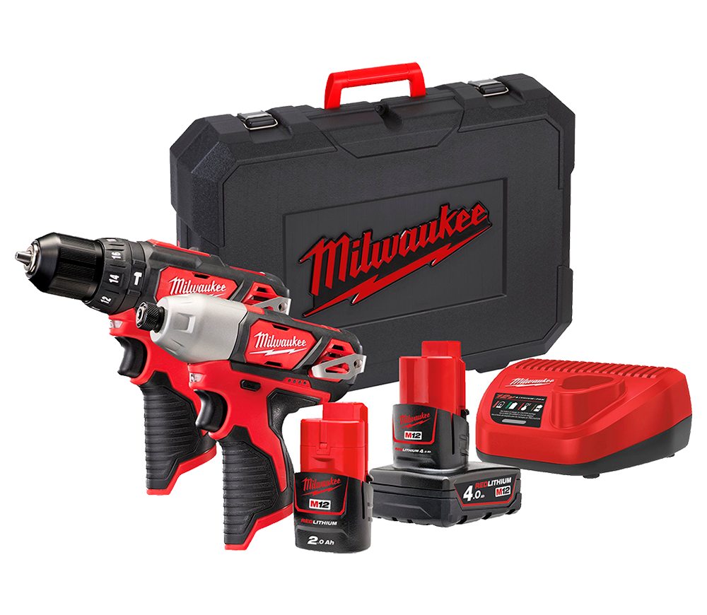 Набор аккумуляторных инструментов MILWAUKEE M12 BPP2B-421C photo