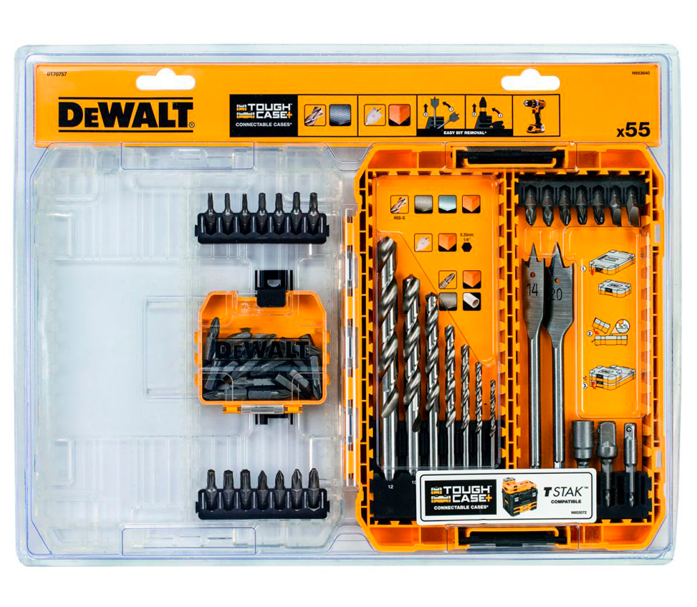 Набор сверл и бит DEWALT DT70757 3-20мм HSS photo