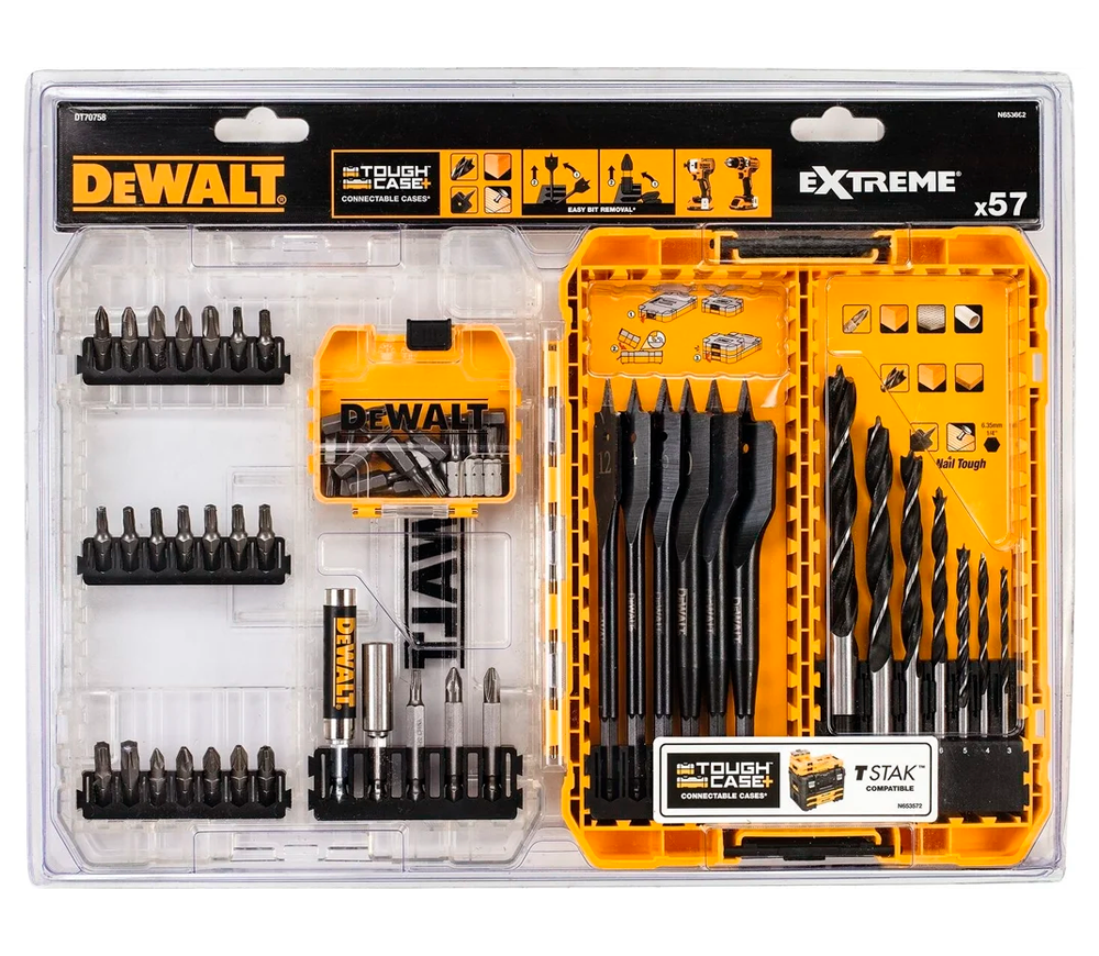 Набор сверл и бит DEWALT IMPACT DT70758 PH/PZ/TX 3-25мм HSS-G photo