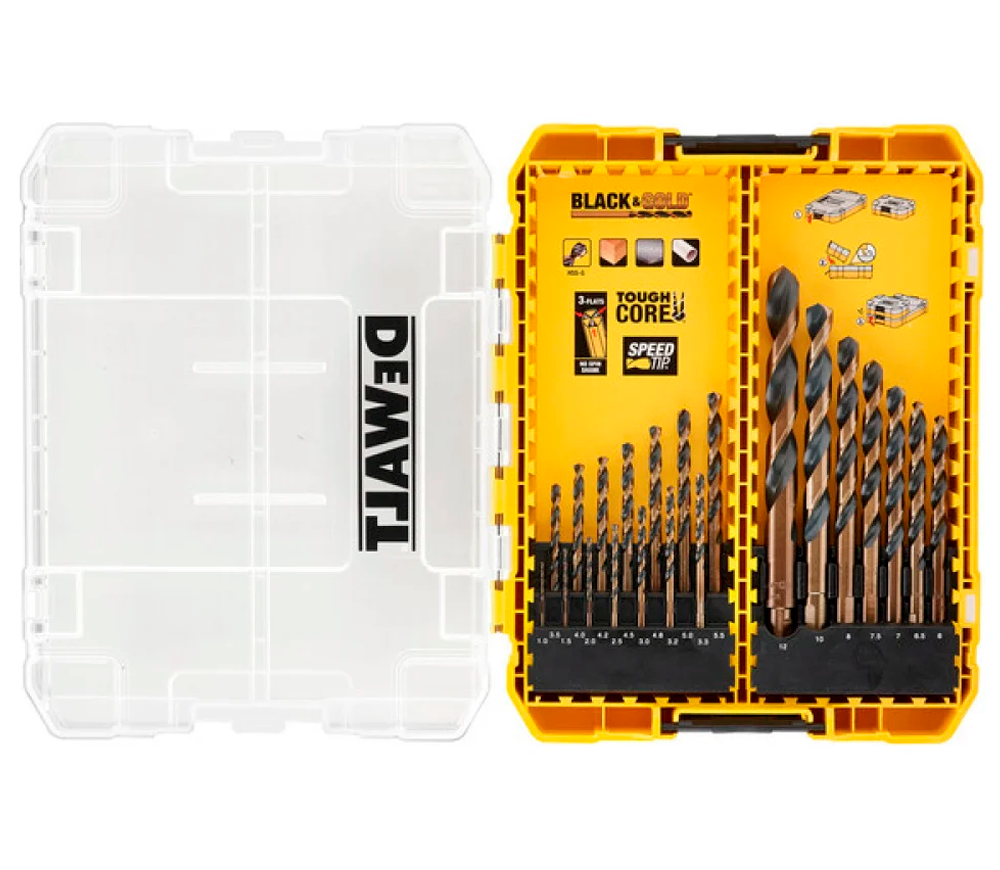 Набор сверл по металлу DEWALT Black&Gold DT70755 1-12мм HSS-G photo