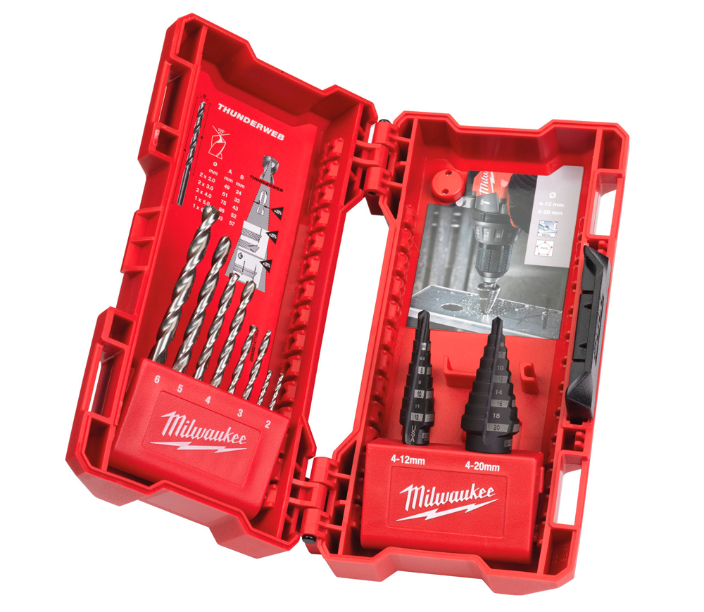 Набор сверл по металлу MILWAUKEE Step & Drill bit combo 2-20мм HSS photo