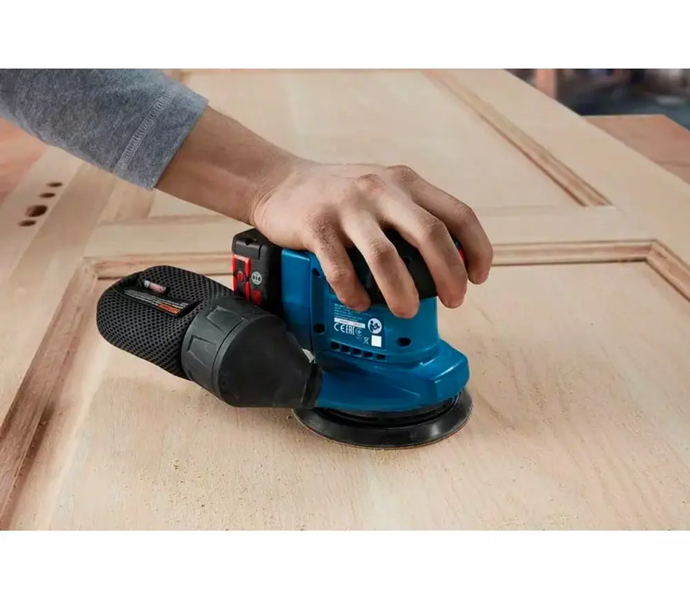 Mașină de șlefuit excentrică fără fir BOSCH GEX 185-LI PROF 125mm 18V 4Ah photo 4