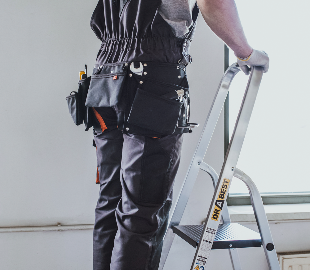 Стремянка DRABEST DR-AL-D5-PRO-Ż+CZ 0.97м 150kg photo 6