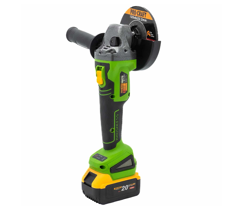 Угловая шлифмашина аккумуляторная ProCraft PWA216 125мм 20В 4Ач photo 0