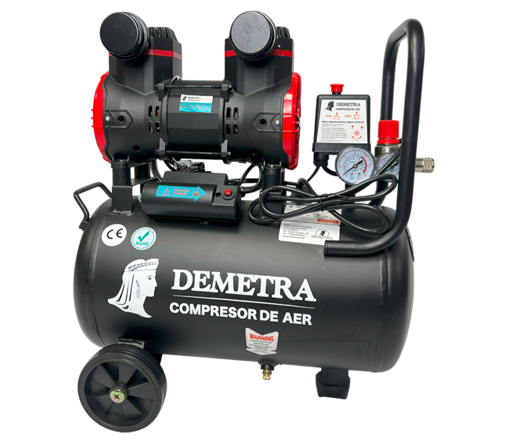 Компрессор безмасляный Demetra DN1500-24 250л/мин 24л photo 0