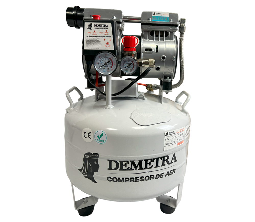 Компрессор безмасляный Demetra DV5050 250л/мин 30л photo