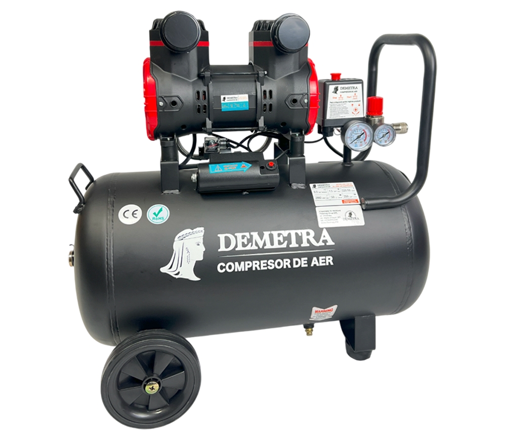 Компрессор безмасляный Demetra DN1500-50 250л/мин 50л photo 1