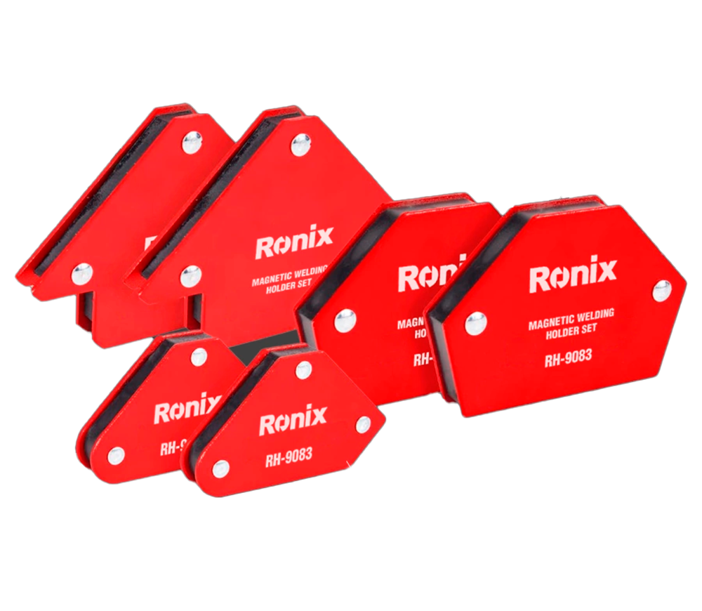 Набор 6 магнитных уголоков для сварки RONIX RH-9083 30°/45°/60°/75°/90°/135°/180° 4/8/12kg photo