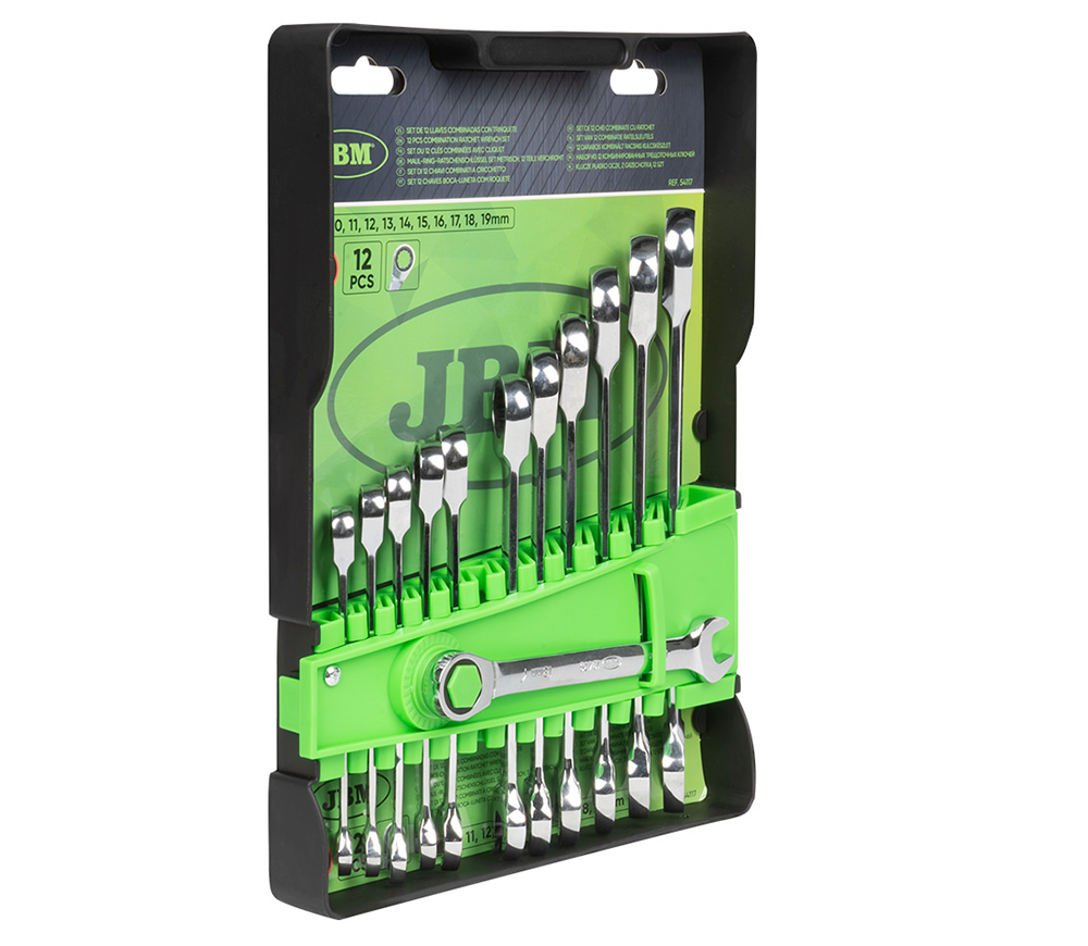 Set de 12 chei combinate cu clichet JBM-54117 8-19mm photo 0
