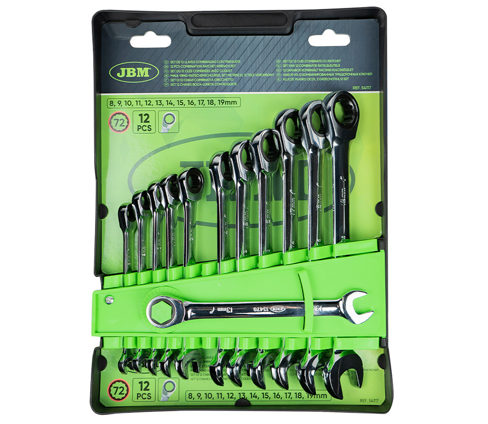 Set de 12 chei combinate cu clichet JBM-54117 8-19mm photo
