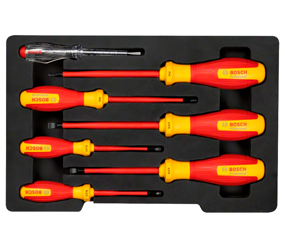 Set de șurubelnițe de electrician 7 buc BOSCH B1600A02NF7 photo 0