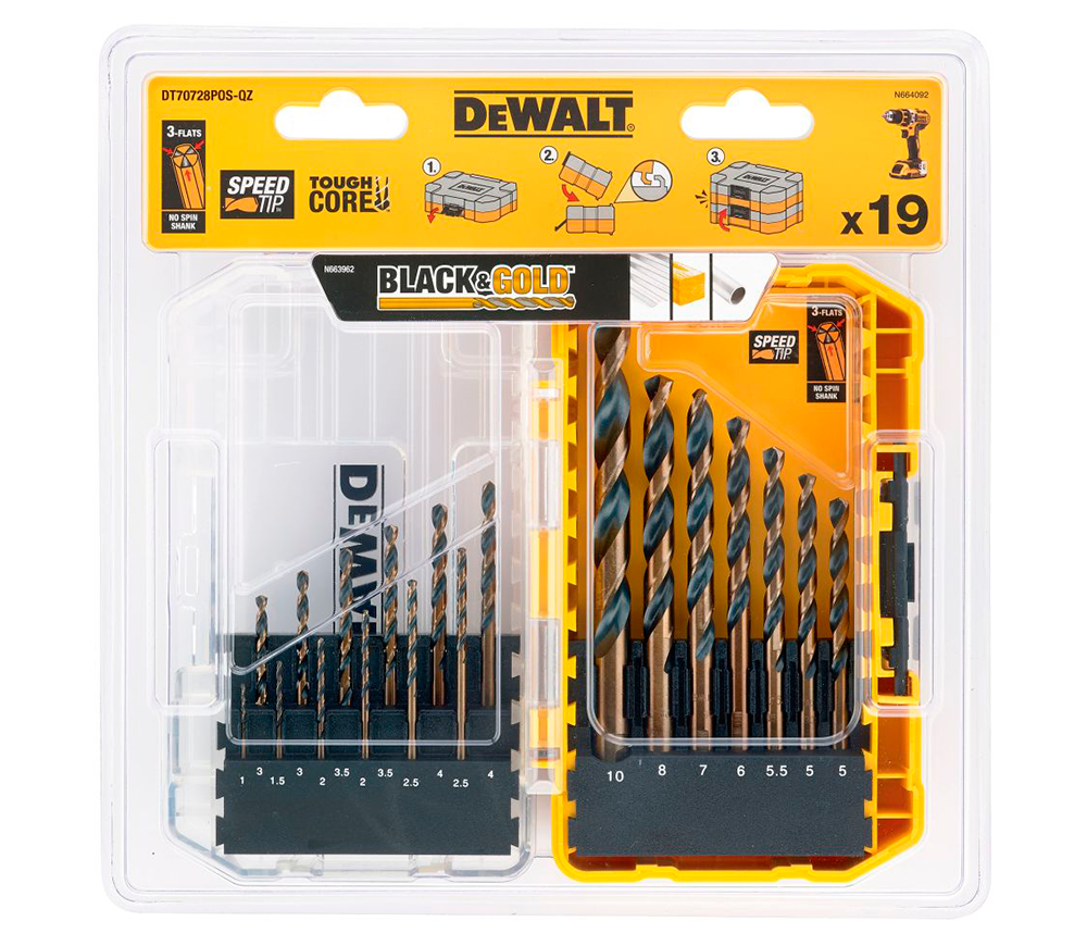 Набор сверл по металлу DEWALT DT70728-QZ 1-10мм HSS-G photo 0