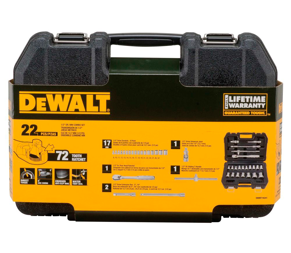 Set 22 duze tubulare DEWALT DWMT19241-1 8-32 mm photo 2
