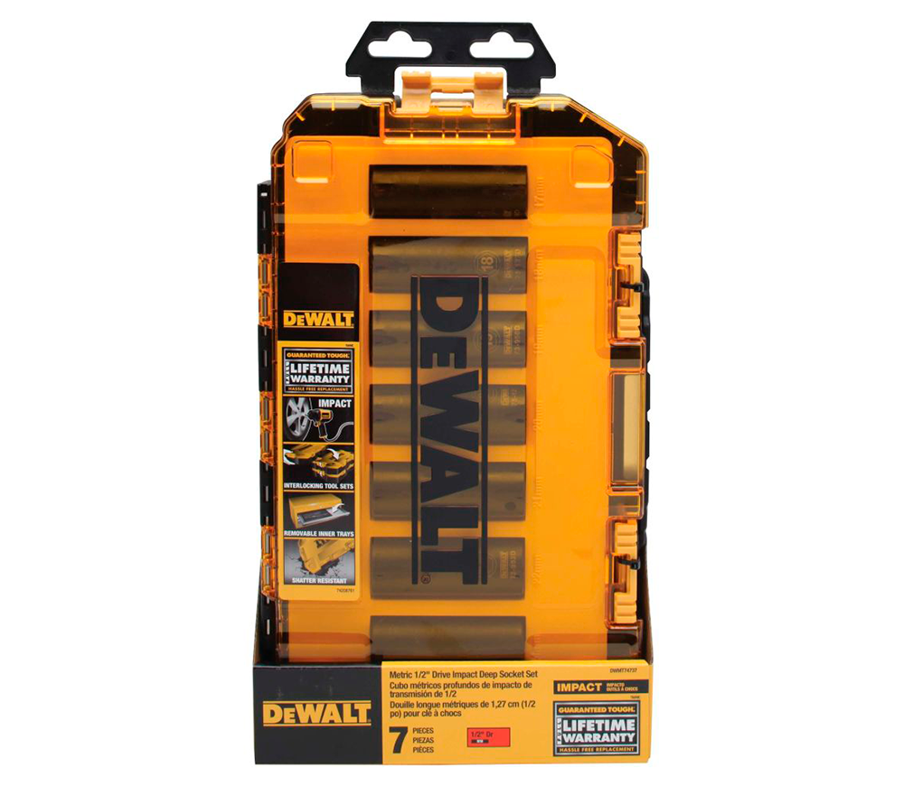 Набор ударных торцевых головок 7шт DEWALT DWMT74737-0 17-24 мм photo 1