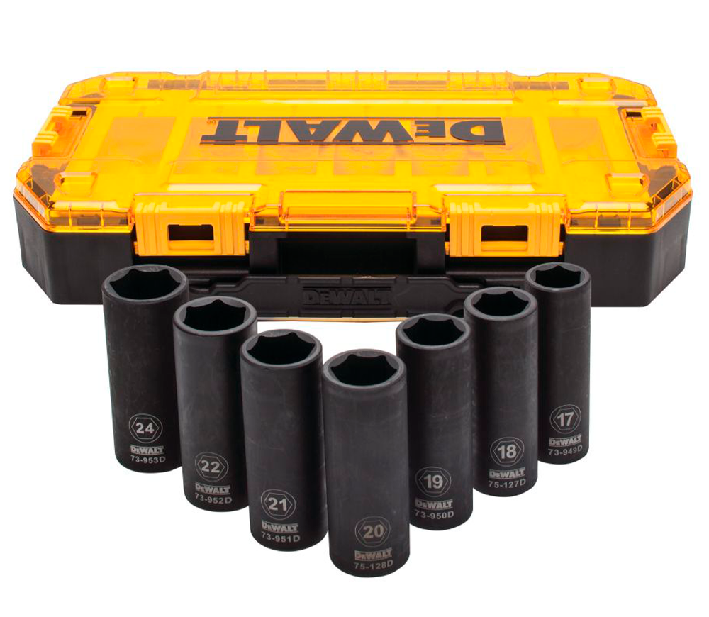 Набор ударных торцевых головок 7шт DEWALT DWMT74737-0 17-24 мм photo