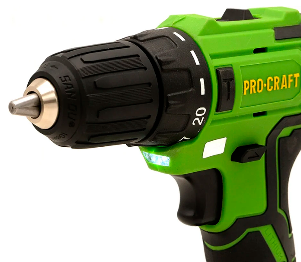 Mașină de înșurubat cu percuție cu acum. ProCraft PA18LiBL 20V 2Ah photo 0
