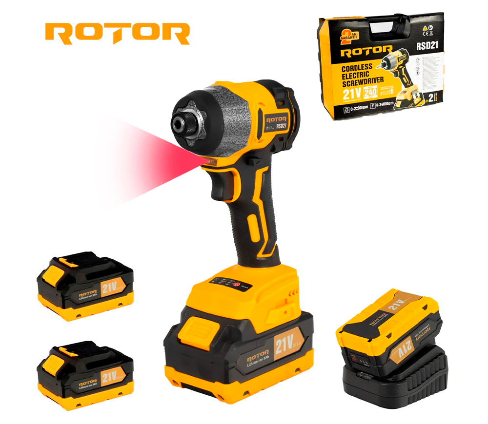 Винтовёрт аккумуляторный ударный ROTOR RSD2121В 3Ач photo 0