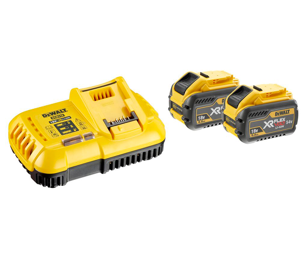 Зарядное устройство + 2 аккумулятора DEWALT FLEXVOLT DCB118X2-QW 18-54В 8A photo