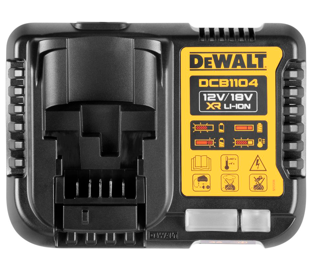 Зарядное устройство + 2 аккумулятора DEWALT DCB1104P2-QW 72вт 12-14.4-18В 4A photo 0
