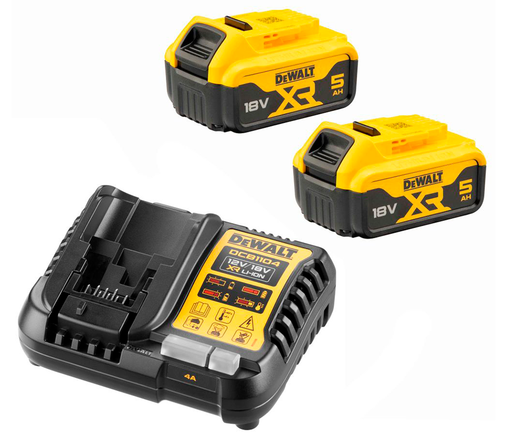 Зарядное устройство + 2 аккумулятора DEWALT DCB1104P2-QW 72вт 12-14.4-18В 4A photo