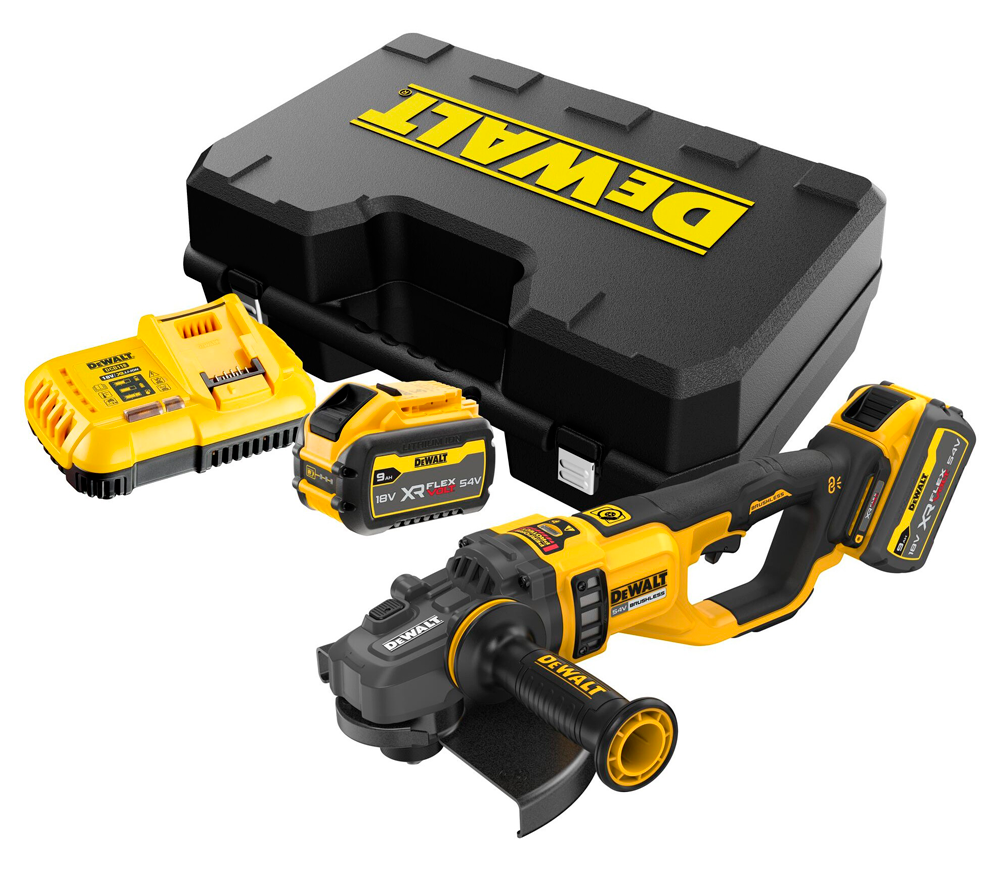 Угловая шлифмашина аккумуляторная DEWALT DCG460X2-QW 230мм 20/54В 3/9Ач photo 2