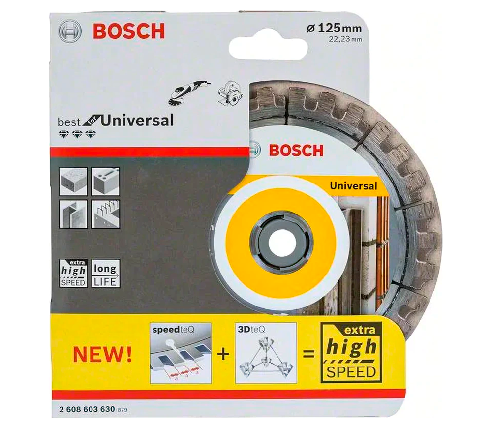 Disc de tăiat cu diamant BOSCH Universal 2608603630 125mm Segmentat Beton/Piatră/Cărămidă photo 0