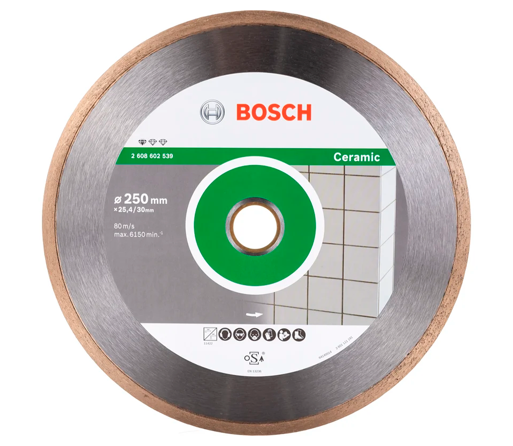 Алмазный отрезной диск BOSCH Professional for Ceramic 2608602539 250мм Сплошной Керамика photo