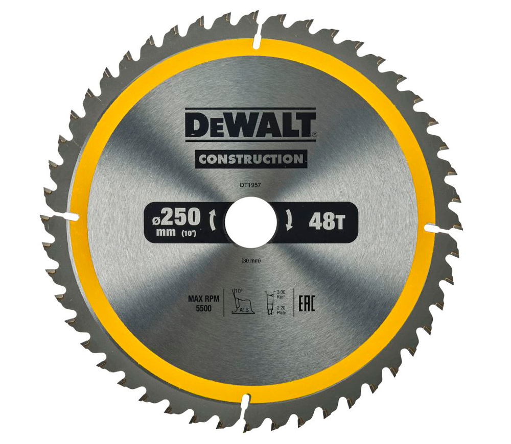 Пильный диск DEWALT CONSTRUCTION DT1957-QZ 250мм 2.2мм photo