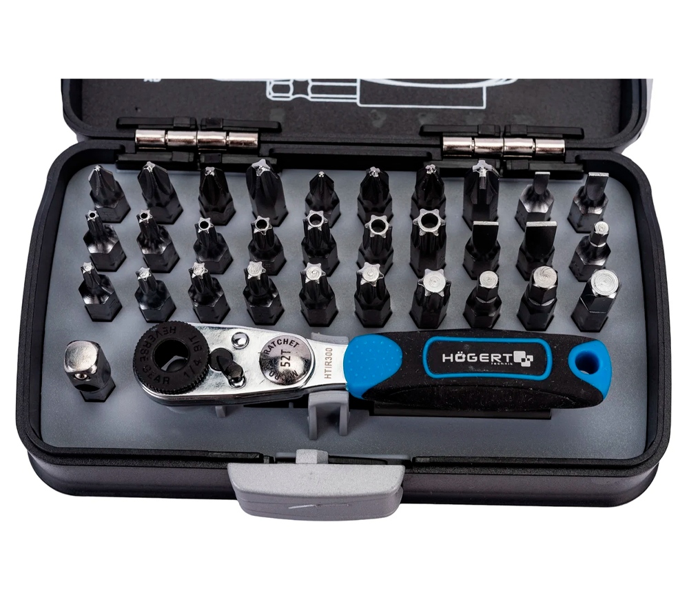 Набор 32 бит HOEGERT HT1R460 SL/PH/PZ/Hex/Torx photo 5