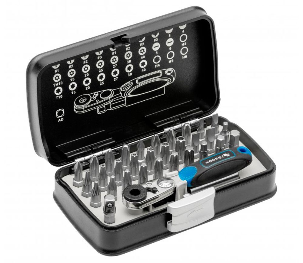 Набор 32 бит HOEGERT HT1R460 SL/PH/PZ/Hex/Torx photo