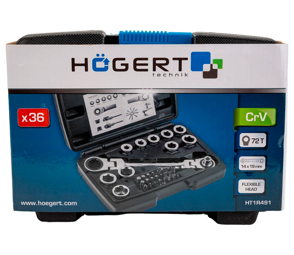 Накидной ключ c насадками HOEGERT HT1R491 8-19мм photo 0