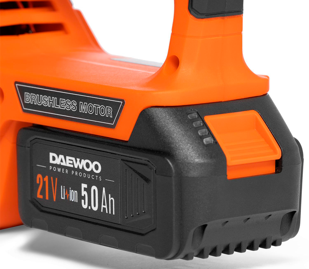 Цепная пила аккумуляторная DAEWOO DACS 1221Li SET 300мм 21В 5Ач photo 1