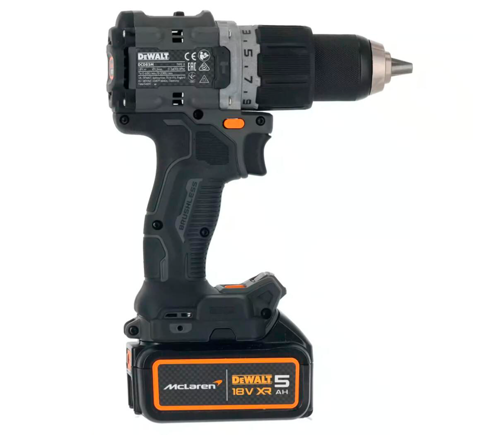 Шуруповёрт аккумуляторный ударный DEWALT McLaren F1 Team DCD85MP2T-QW 18В 5Ач photo 3