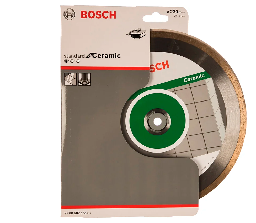 Алмазный отрезной диск BOSCH Professional for Ceramic 230мм Сплошной Керамика photo 1