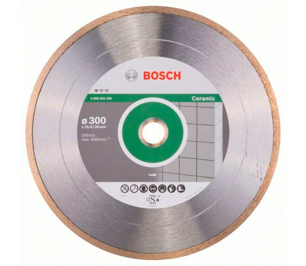 Алмазный отрезной диск BOSCH Professional for Ceramic 300мм Сплошной Керамика photo