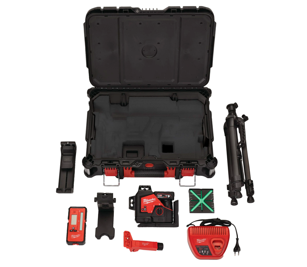 Лазерный уровень MILWAUKEE M12 3PLKIT-401P 3луча 38/100m photo 8