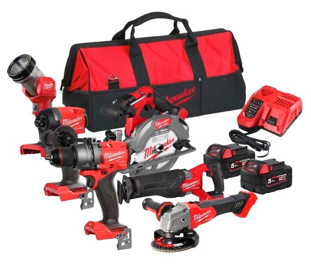 Набор из 6 аккумуляторных инструментов MILWAUKEE M18 FPP6G3-502B photo