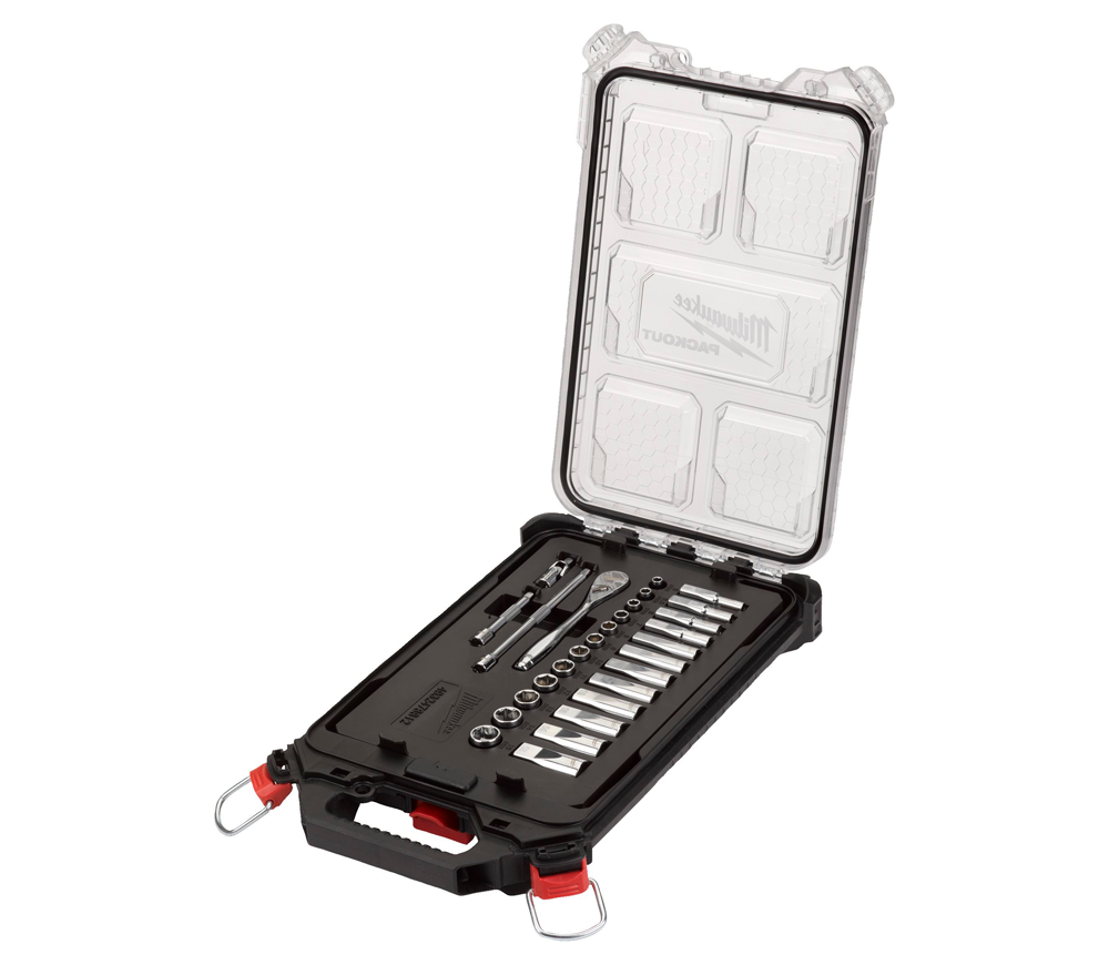 Набор торцевых головок 32шт + трещетка 3/8" MILWAUKEE Socket PACKOUT Set 6-91 мм photo