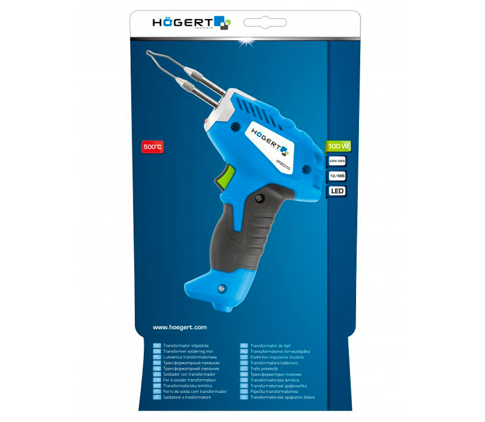 Паяльник HOEGERT HT2C310 100вт 500°C Сетевой photo 1