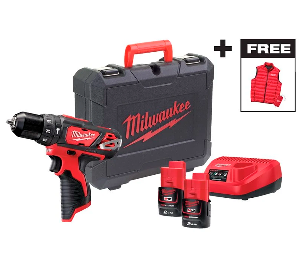 Mașină de înșurubat cu percuție cu acum. MILWAUKEE M12 BPDMC-202C 12V 2Ah photo