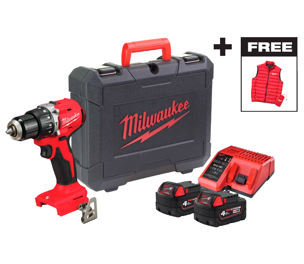 Mașină de înșurubat cu percuție cu acum. MILWAUKEE M18 BLPDRCMC-402C 18V 4Ah photo