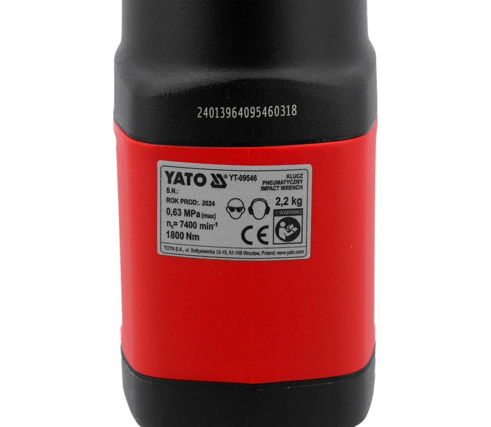 Пневматический ударный гайковерт YATO YT09546 1800Нм 7400об/мин photo 2